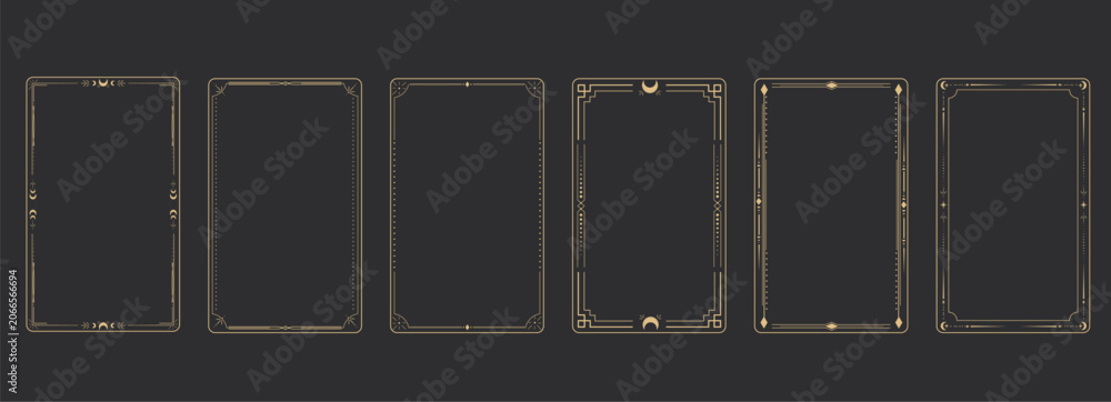 Картината върху платно Celestial boho gold frames set, dividers
