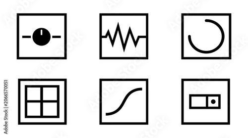 Foto Set of Electronic Component Symbols - Isolated Vector Icons