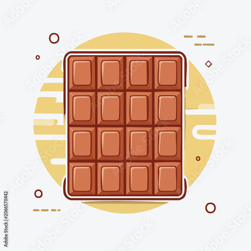 Stylized Chocolate Bar Illustration