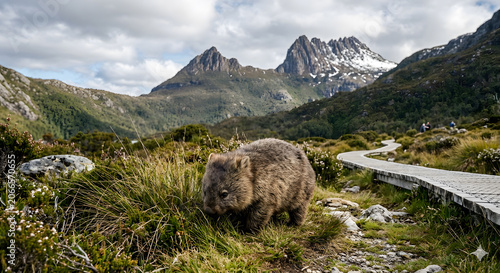 Wombat on Cradle Mountain