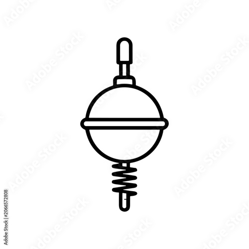 Black and white light bulb icon.