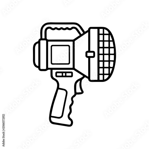 Black and white line art heat gun.