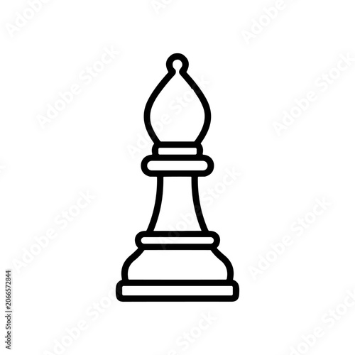 Black and white queen chess piece.