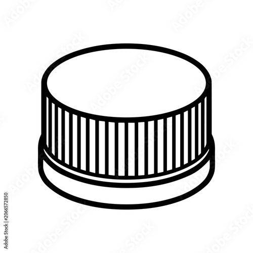 Black and white plastic bottle cap.