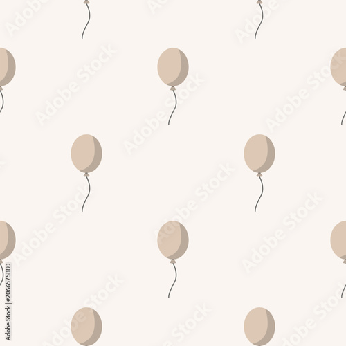 Seamless pattern of simple flat balloon illustration