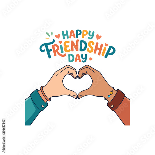 Creative Happy Friendship Day Design