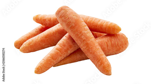 Foto Group of fresh raw carrots piled together
