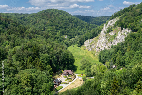 Ojców National Park (Ojcowski Park Narodowy) seen from above, Ojców, Poland