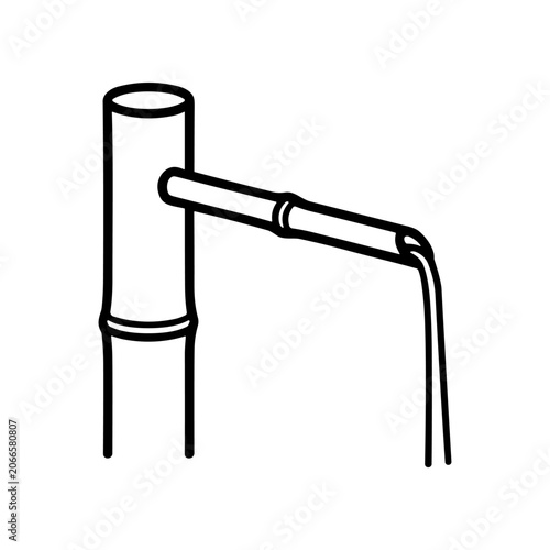 Black and white pipe connector drawing.