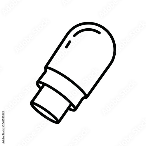 Simple black line art lipstick.