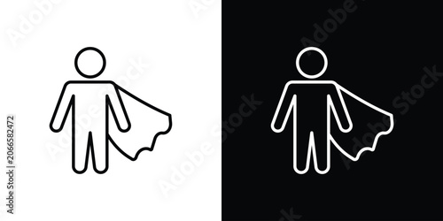 Tableau sur toile Hero icon set, black and white color designs