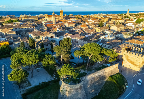 фотографія Aerial view of Fano, a city in the province of Pesaro and Urbino, Marche, Italy