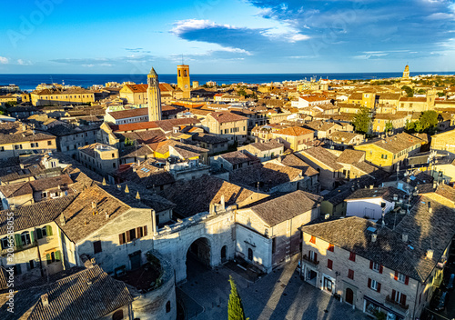 Fotografía Aerial view of Fano, a city in the province of Pesaro and Urbino, Marche, Italy