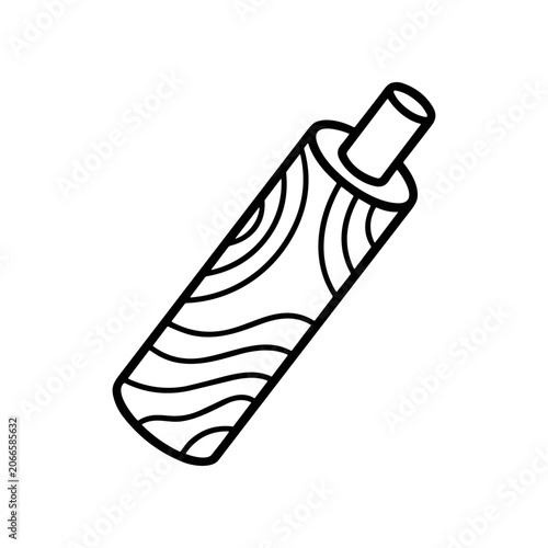 Deodorant stick with wavy lines design.