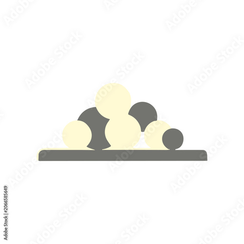 Collection of various sized spheres shapes.