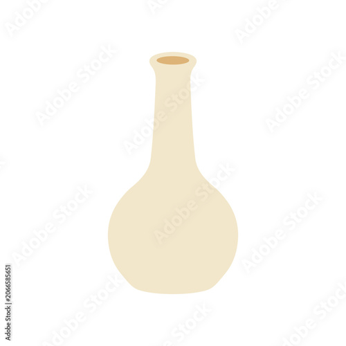 Simple cream colored glass vase.