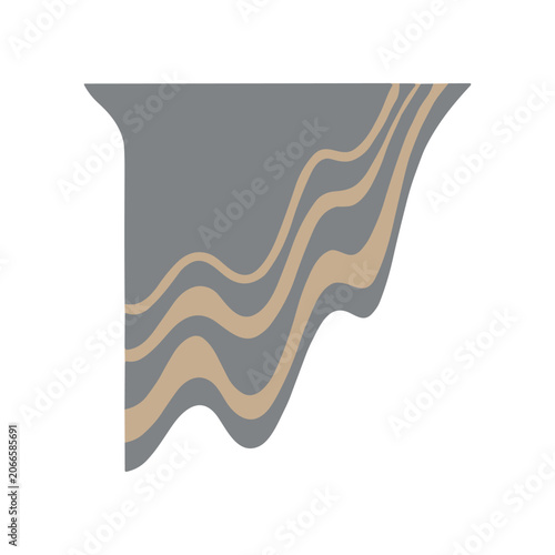 Gray and beige wavy layered design.