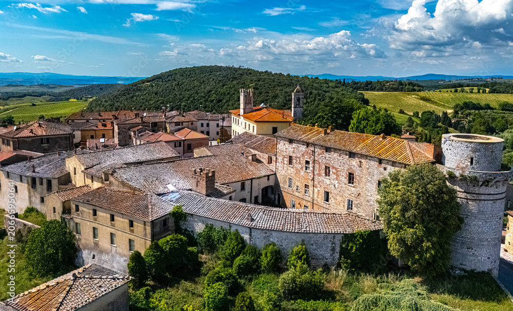 Obraz premium View of Trequanda in the province of Siena,Tuscany, Italy