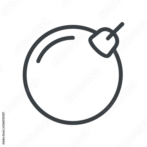 Simple line drawing of a cherry.