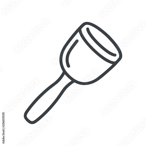 Simple line drawing of a magnifying glass.