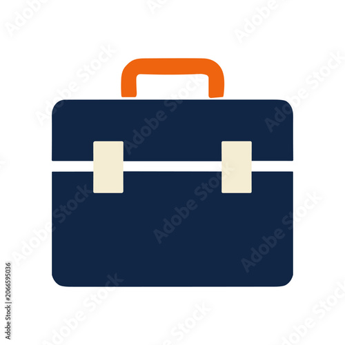 Dark Blue Business Briefcase with Handle.
