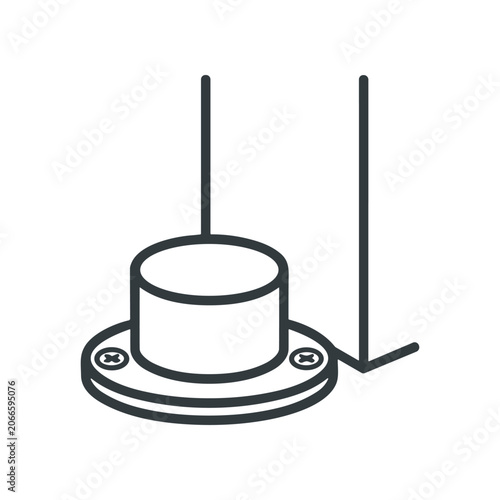 Simple metal antenna base structure.