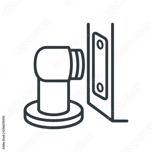 Electric plug socket and outlet.