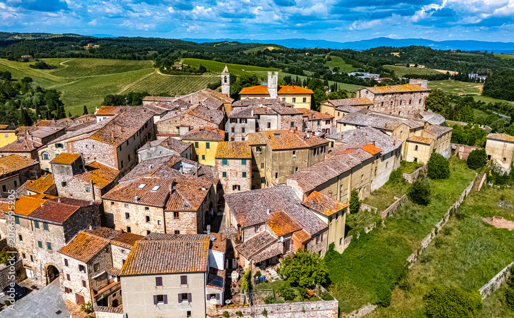 Obraz premium View of Trequanda in the province of Siena,Tuscany, Italy