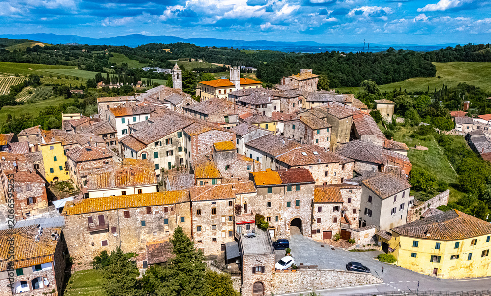 Fototapeta premium View of Trequanda in the province of Siena,Tuscany, Italy