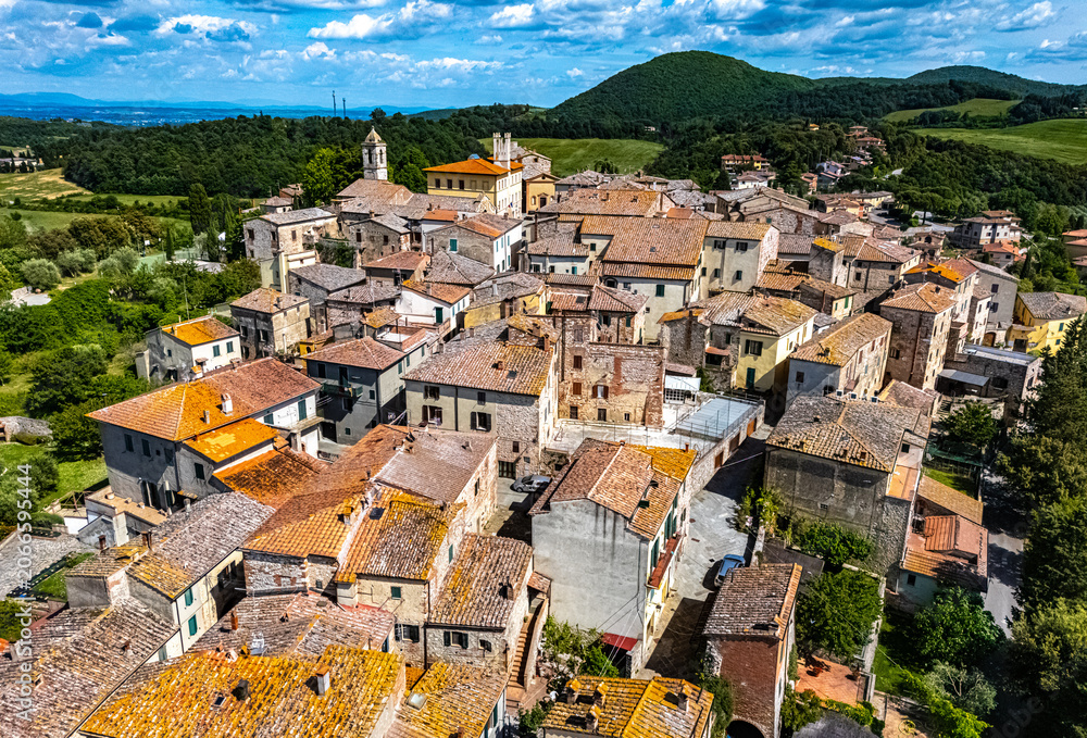 Obraz premium View of Trequanda in the province of Siena,Tuscany, Italy