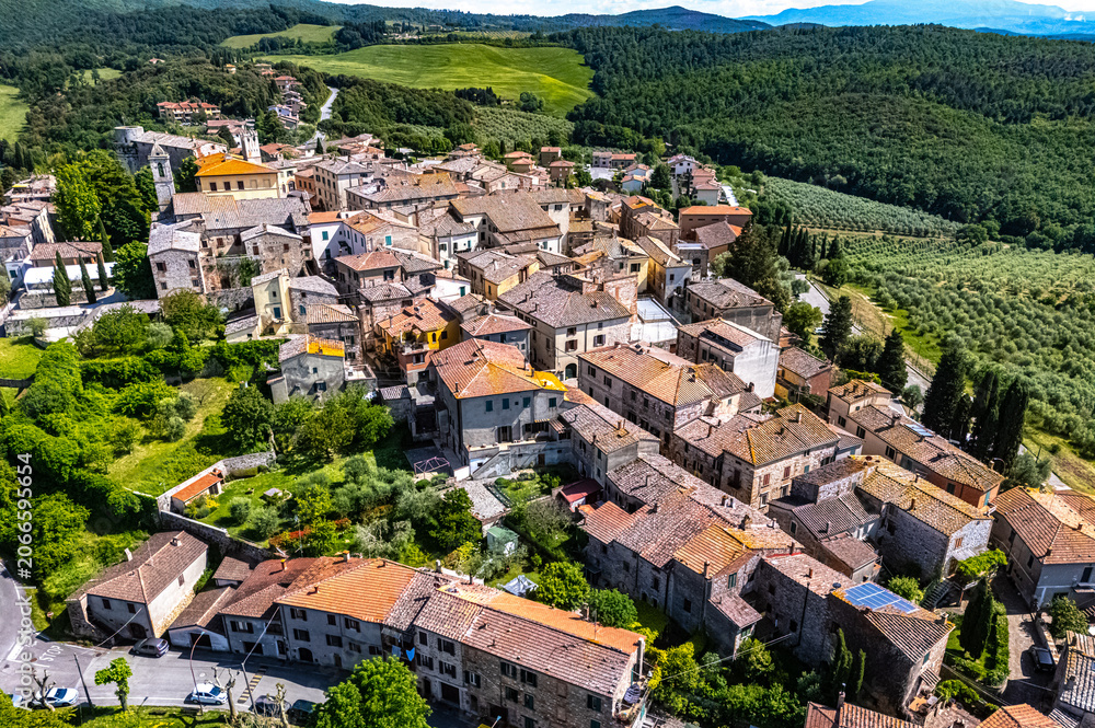 Fototapeta premium View of Trequanda in the province of Siena,Tuscany, Italy