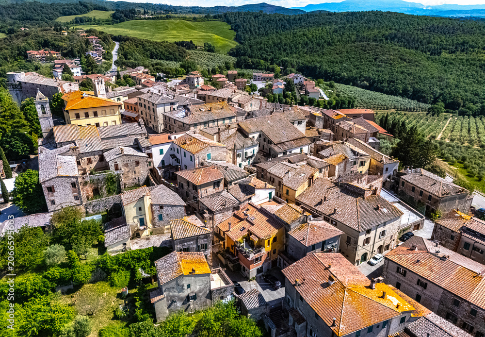 Obraz premium View of Trequanda in the province of Siena,Tuscany, Italy