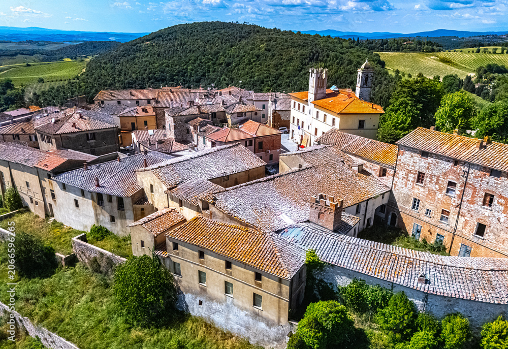 Obraz premium View of Trequanda in the province of Siena,Tuscany, Italy