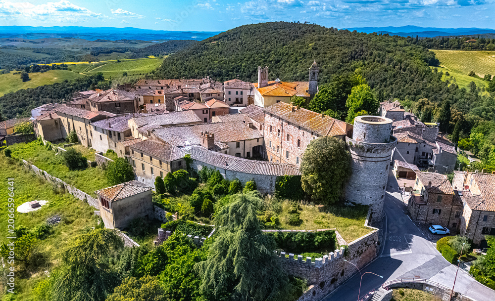 Obraz premium View of Trequanda in the province of Siena,Tuscany, Italy