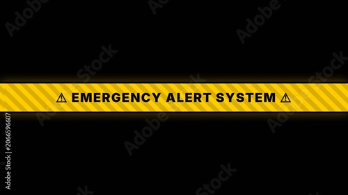 Emergency Alert System Hazard Stripes Flashing Warning