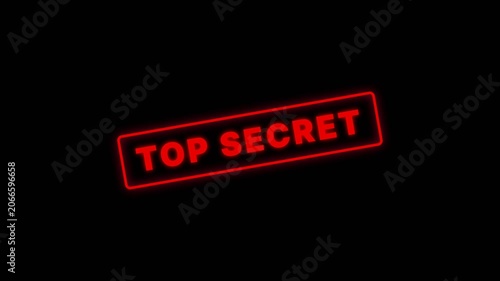 Top Secret Classified Document Stamp Impact Animation