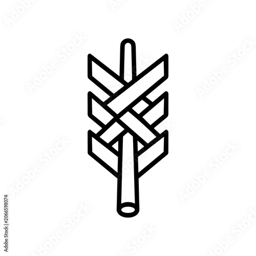 Black and white wheat icon graphic.