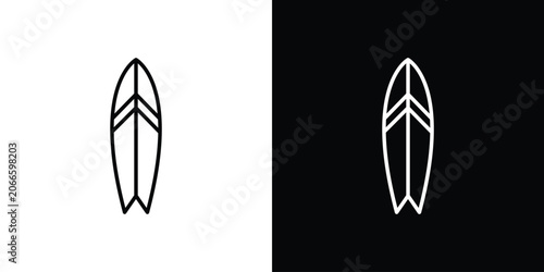 Surfing icon on a white background. Vector Icon Design