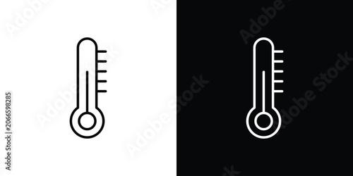 Canvastavla Temperature icon on a white background. Vector Icon Design
