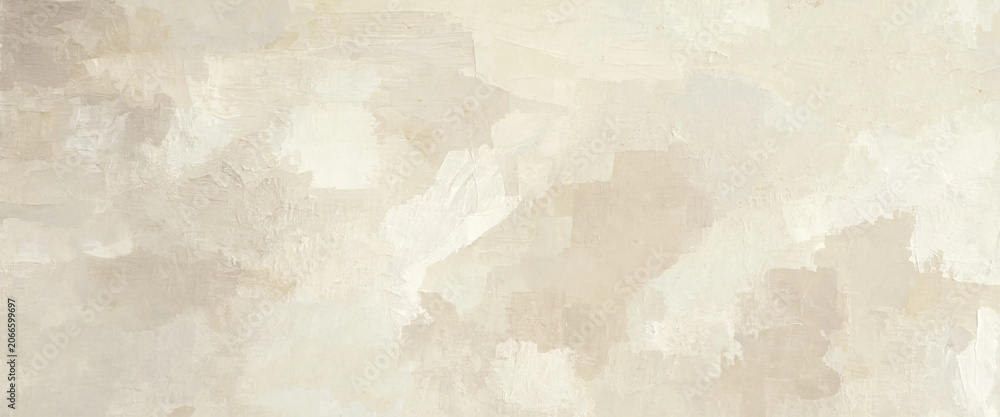 Obraz premium Abstract textured neutral background with light beige and offwhite painterly strokes and impasto style application transparent background