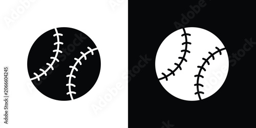 Принти на полотні Baseball icon design. Vector Illustration pack in black and white