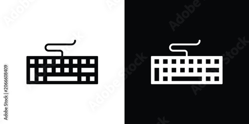 Tableau sur toile Keyboard icon design. Vector Illustration pack in black and white