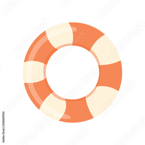 Minimal lifebuoy icon for safety campaigns, travel ads, summer branding