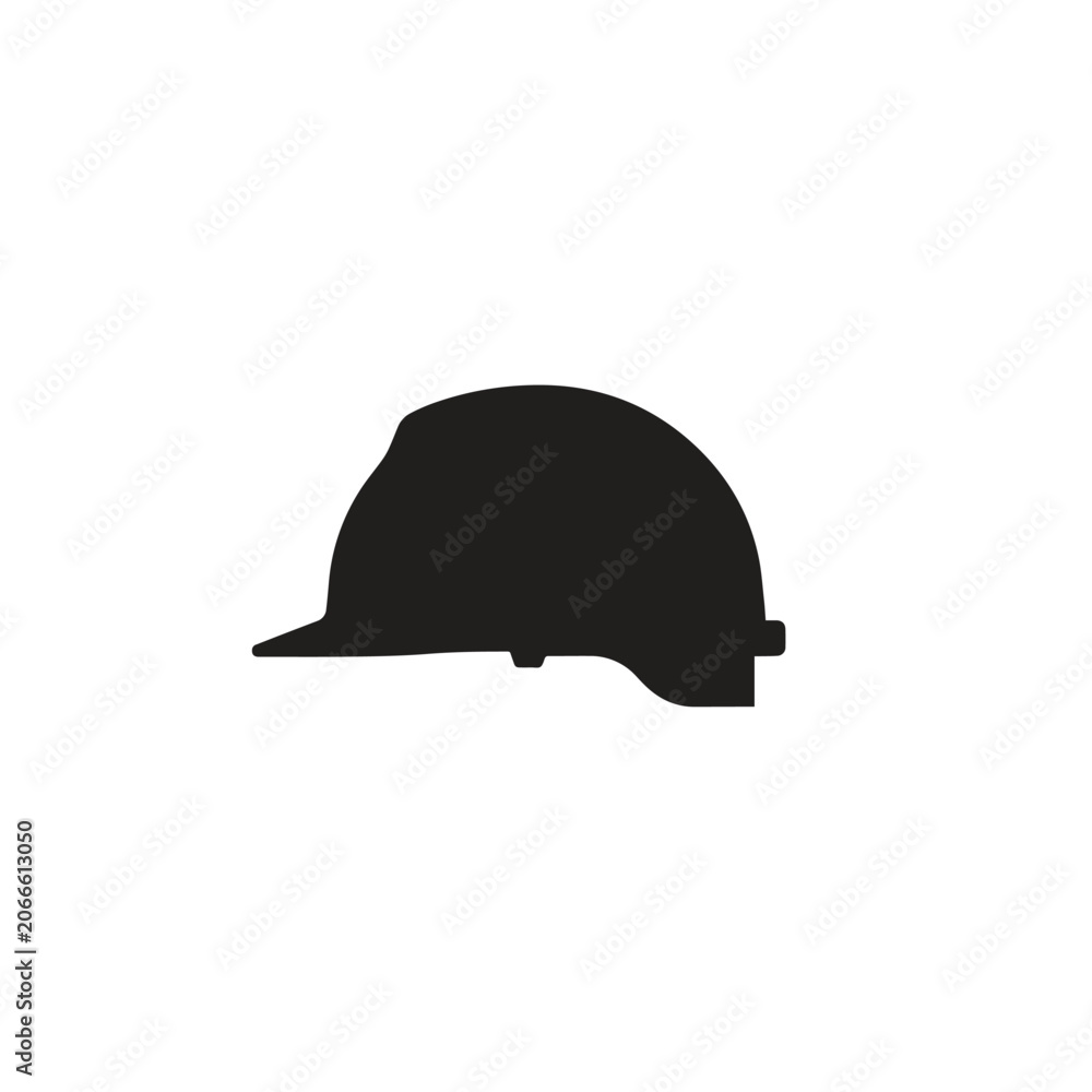 Fototapeta premium Industrial construction hard hat protective helmet icon with construction
