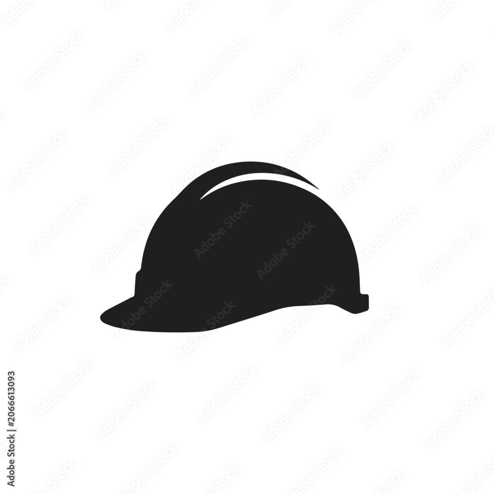 Fototapeta premium Construction safety helmet graphic icon with construction protection equipment