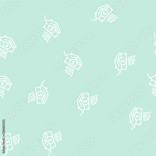 Quadro em tela finance problem vector line seamless pattern finance problem sign illustration