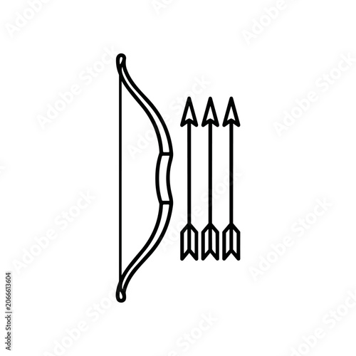 Bild auf Leinwand Bow and Arrows for Hunting Sports.