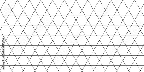 Fotografia Geometric triangle tessellation seamless hexagonal grid abstract pattern vector
