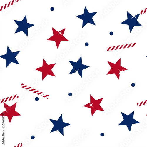 Patriotic star patterns, American flag colors, red white blue stars, festive illustrations, holiday backgrounds