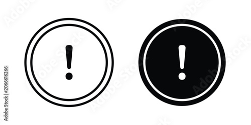 Schilderij op canvas Warning icon